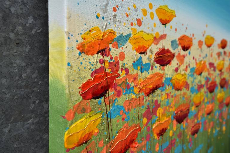 Original Abstract Expressionism Floral Painting by Amanda Dagg