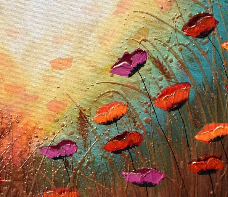 Original Abstract Floral Painting by Amanda Dagg