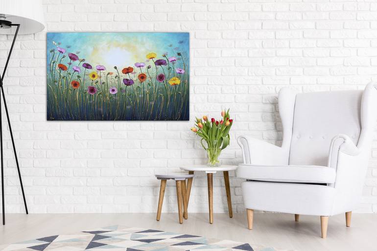 Original Abstract Expressionism Floral Painting by Amanda Dagg