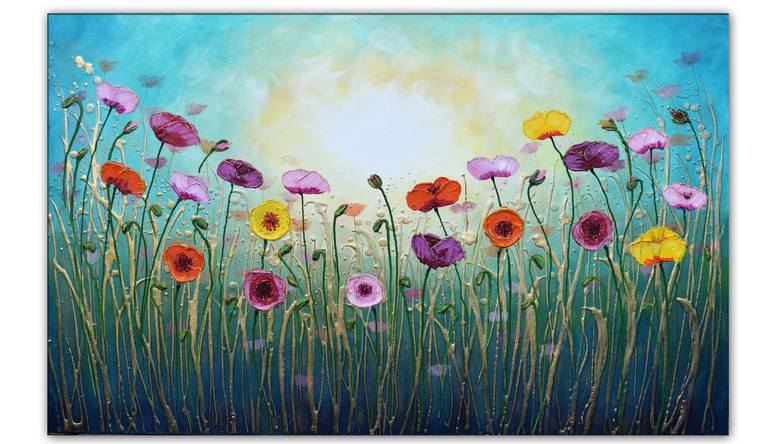 Original Abstract Expressionism Floral Painting by Amanda Dagg