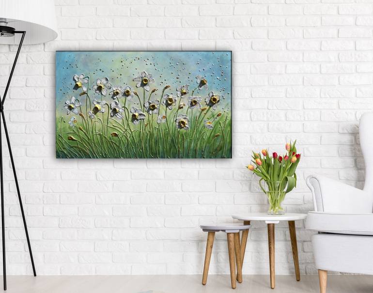 Original Abstract Floral Painting by Amanda Dagg