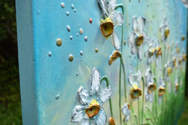 Original Abstract Floral Painting by Amanda Dagg