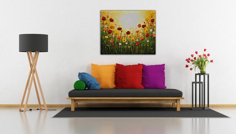 Original Abstract Expressionism Floral Painting by Amanda Dagg