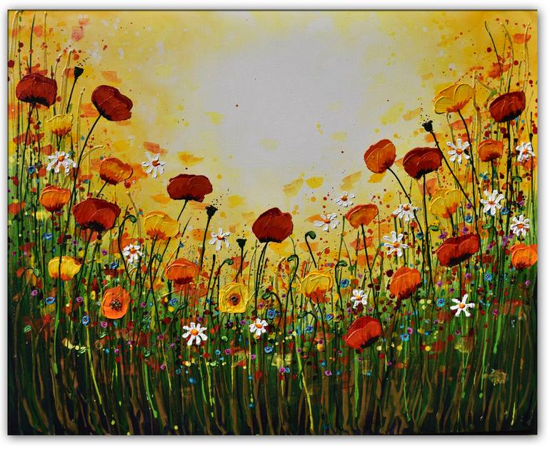 Original Abstract Expressionism Floral Painting by Amanda Dagg