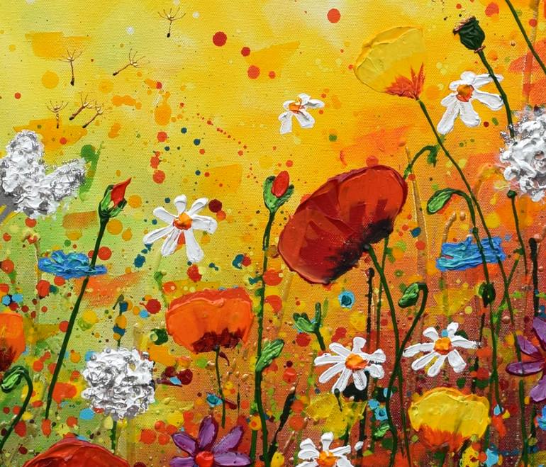 Original Abstract Expressionism Floral Painting by Amanda Dagg