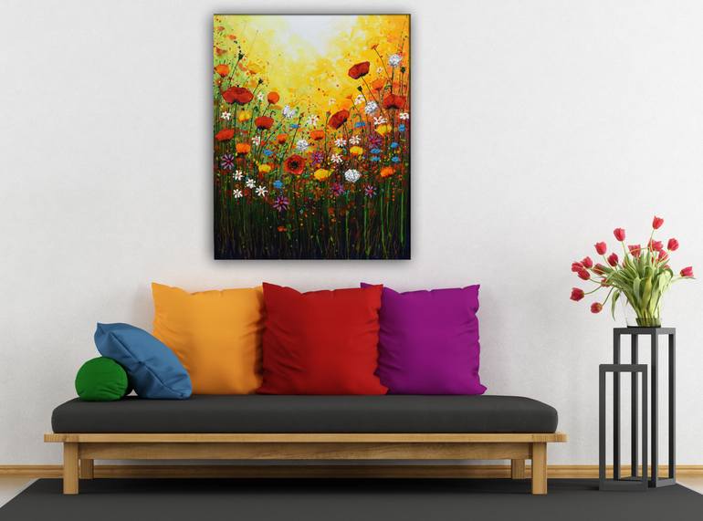 Original Abstract Expressionism Floral Painting by Amanda Dagg