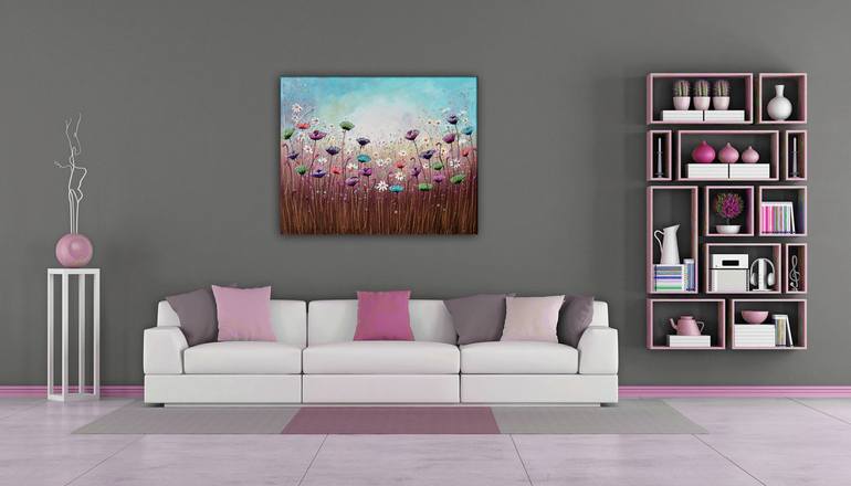 Original Abstract Expressionism Floral Painting by Amanda Dagg