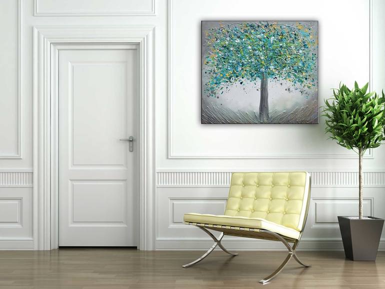 Original Abstract Tree Painting by Amanda Dagg