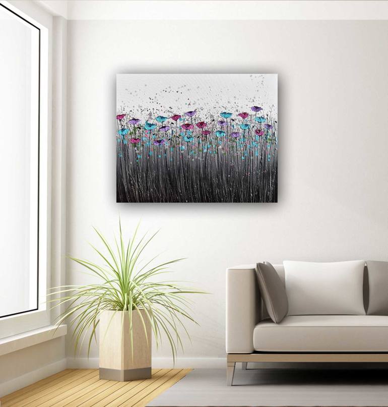 Original Abstract Expressionism Floral Painting by Amanda Dagg
