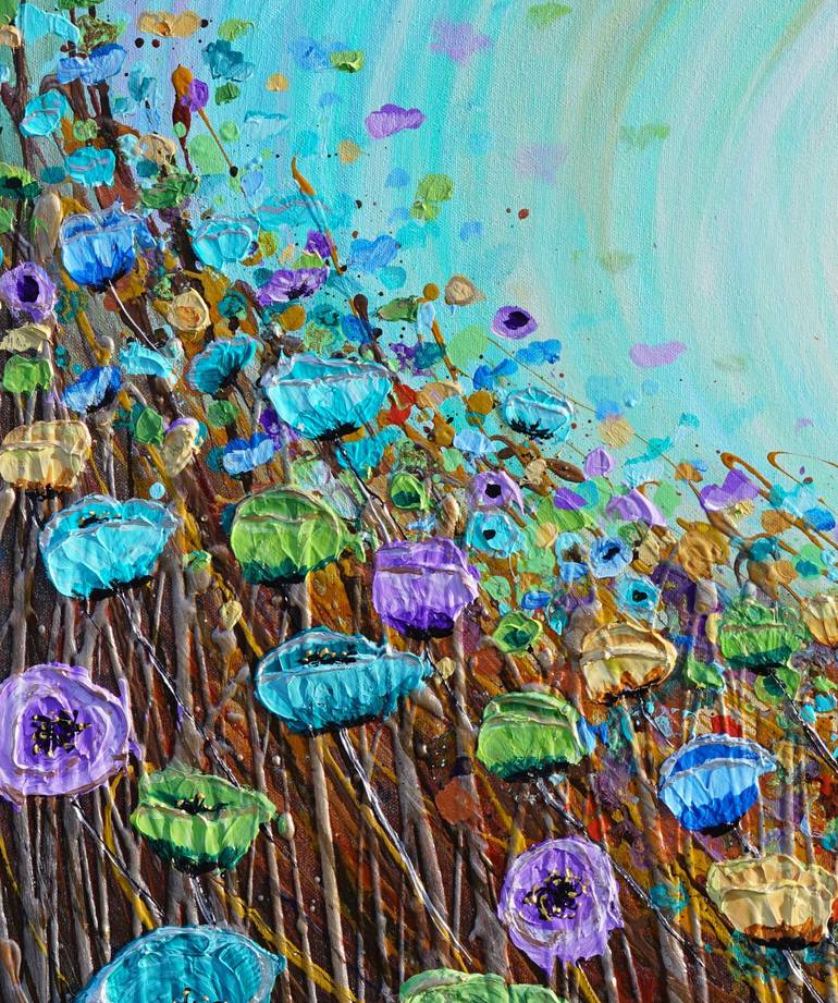 Original Abstract Expressionism Floral Painting by Amanda Dagg