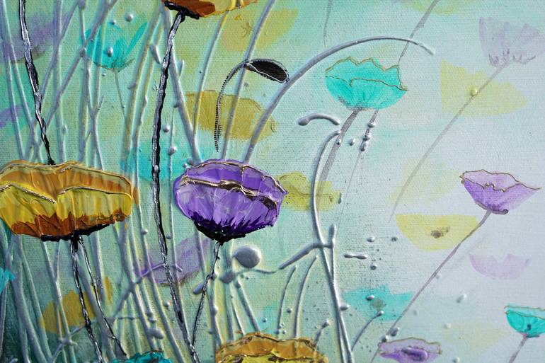 Original Abstract Expressionism Floral Painting by Amanda Dagg