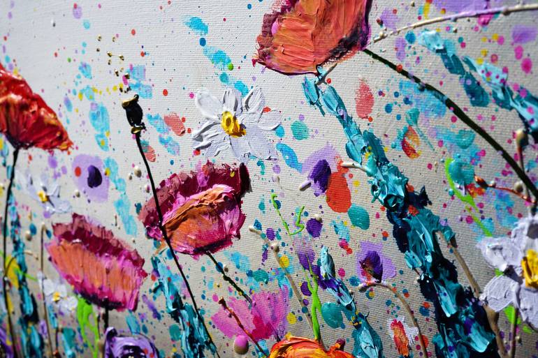 Original Expressionism Floral Painting by Amanda Dagg