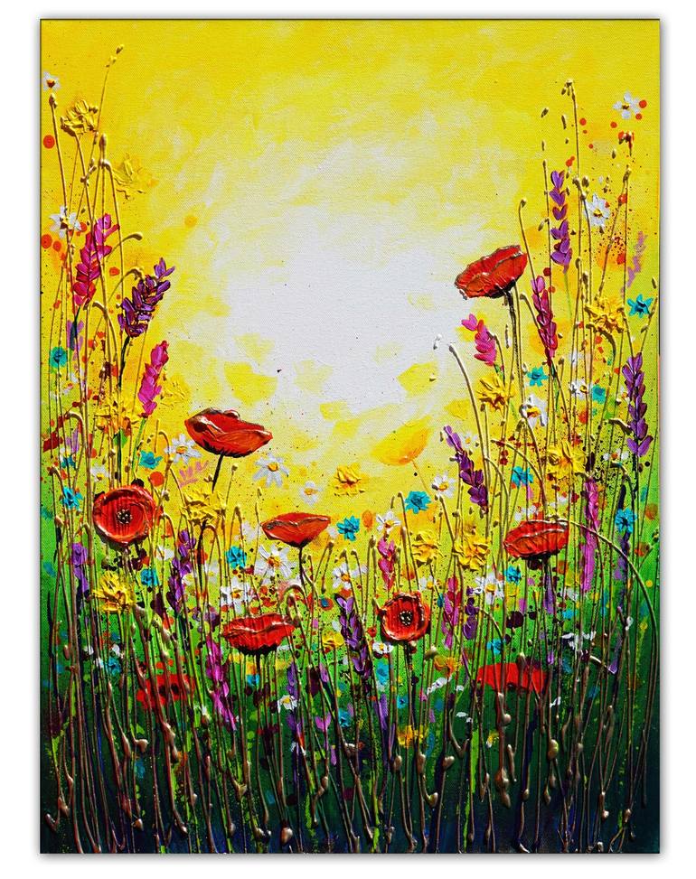 Original Expressionism Floral Painting by Amanda Dagg