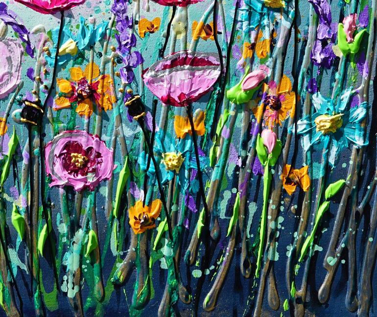 Original Expressionism Floral Painting by Amanda Dagg