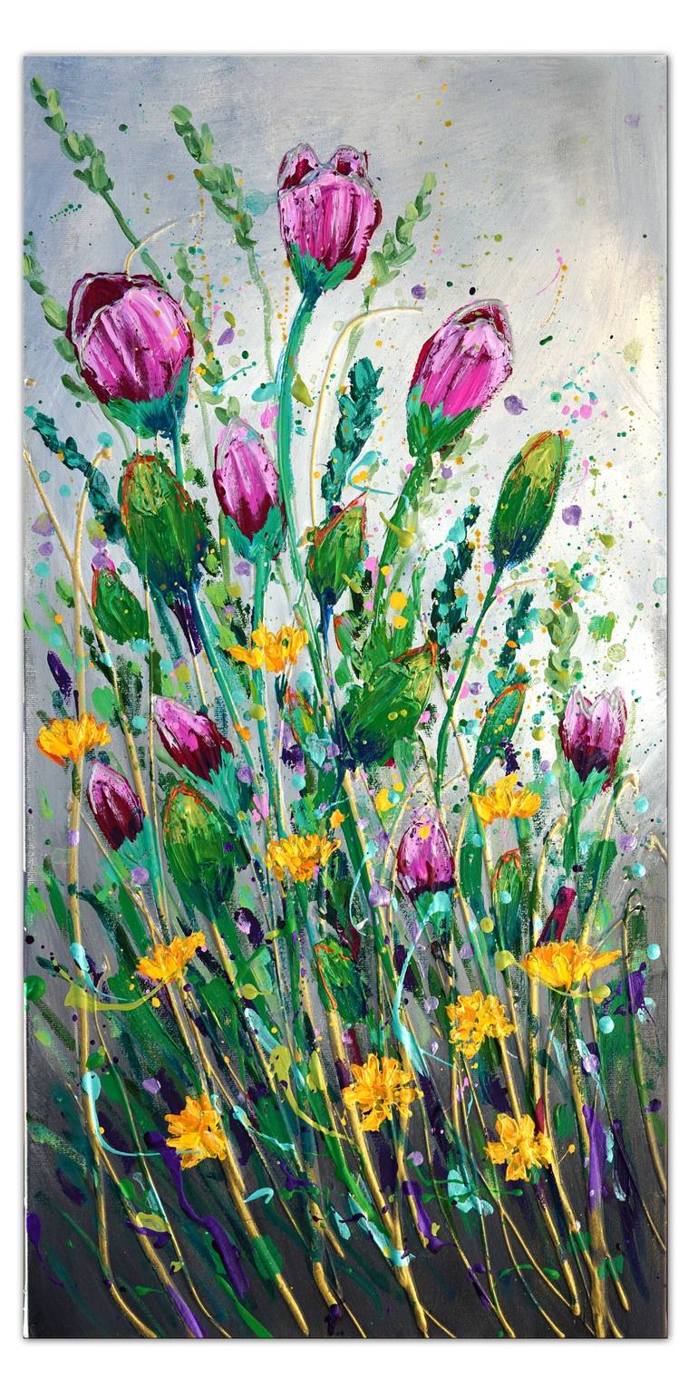 Original Expressionism Floral Painting by Amanda Dagg