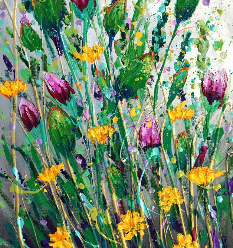 Original Expressionism Floral Painting by Amanda Dagg