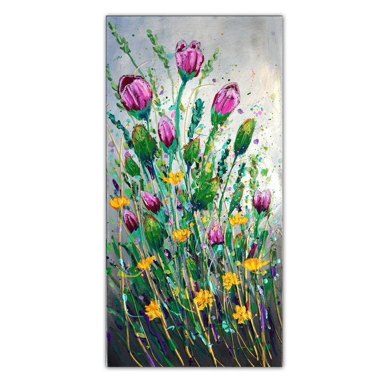 Original Expressionism Floral Painting by Amanda Dagg