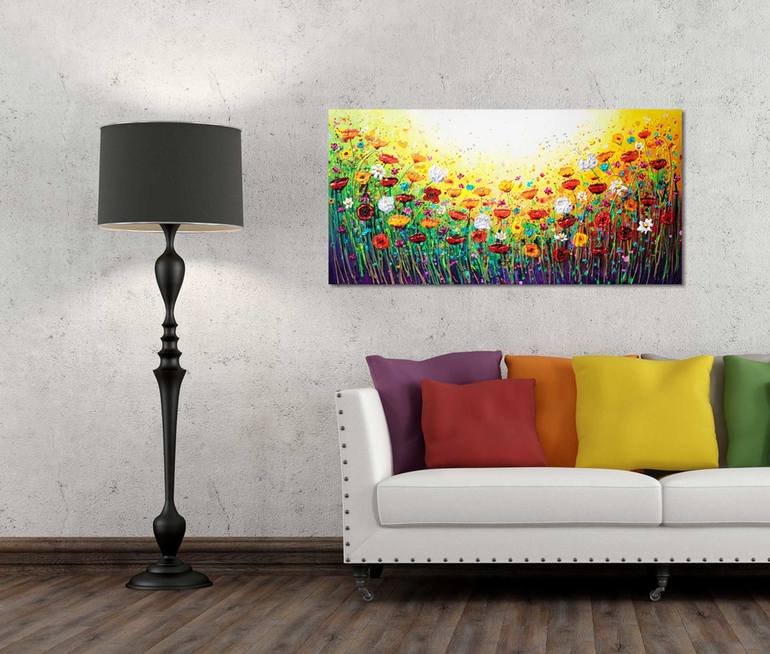 Original Abstract Expressionism Floral Painting by Amanda Dagg