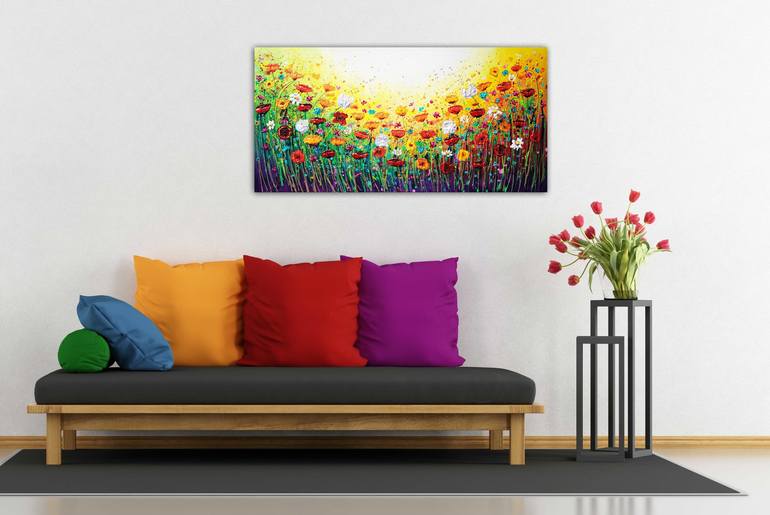 Original Abstract Expressionism Floral Painting by Amanda Dagg