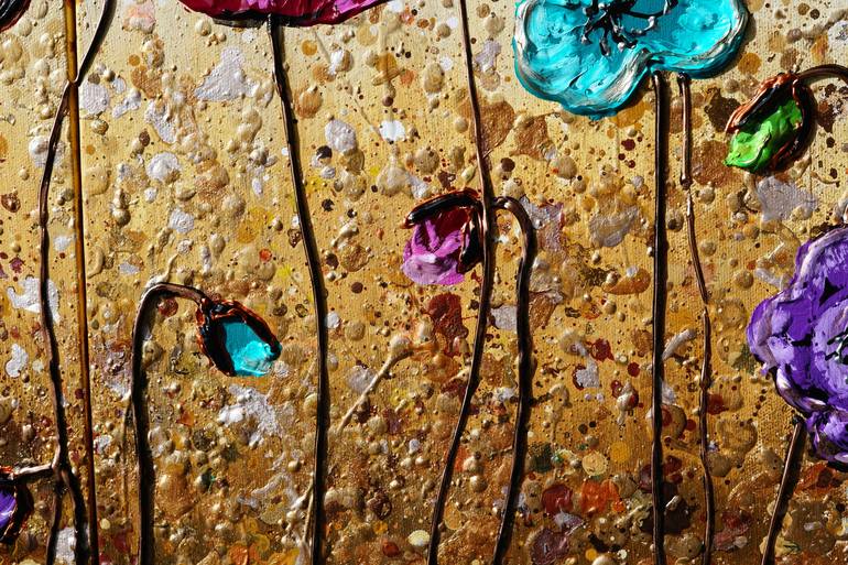 Original Abstract Expressionism Floral Painting by Amanda Dagg