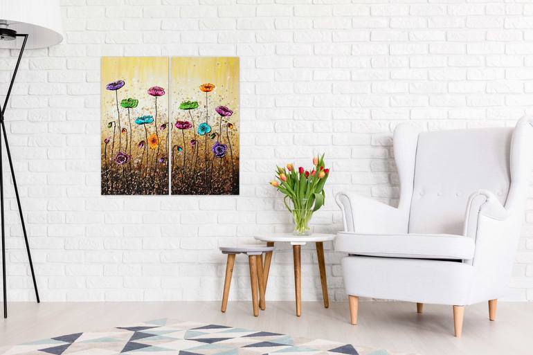 Original Abstract Expressionism Floral Painting by Amanda Dagg