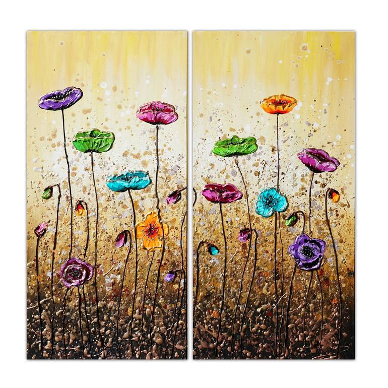 Original Abstract Expressionism Floral Painting by Amanda Dagg