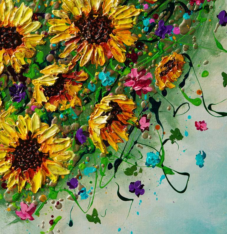 Original Abstract Expressionism Floral Painting by Amanda Dagg