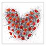 Love Blooms heart poppy red Painting by Amanda Dagg