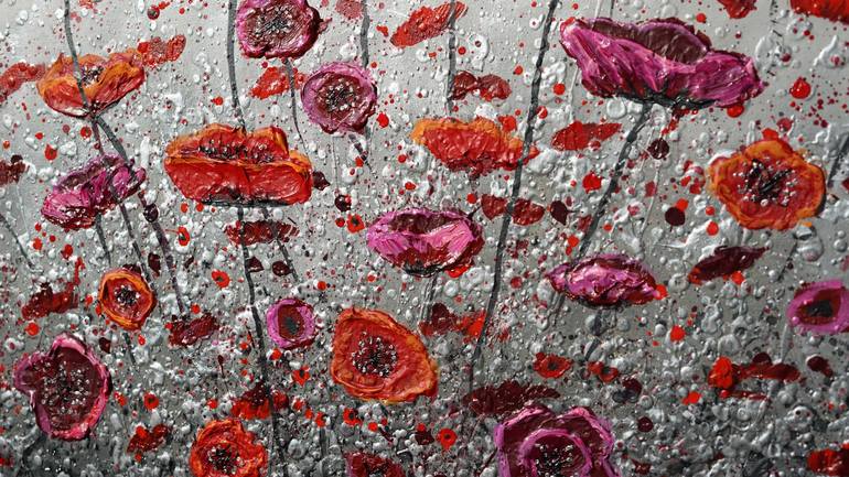 Original Abstract Expressionism Floral Painting by Amanda Dagg