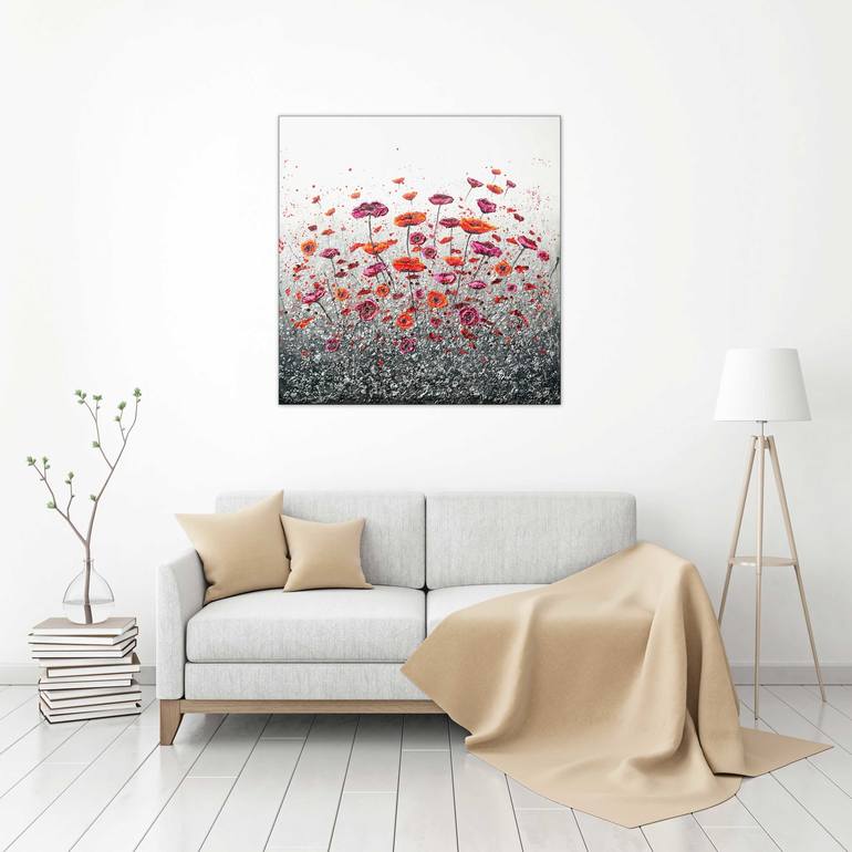 Original Abstract Expressionism Floral Painting by Amanda Dagg