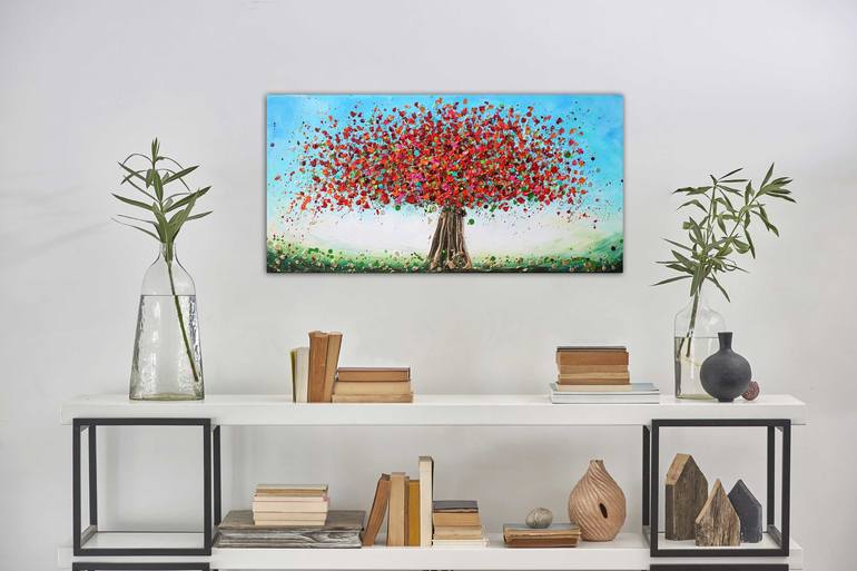 Original Abstract Expressionism Tree Painting by Amanda Dagg