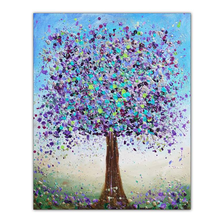 Original Abstract Expressionism Tree Painting by Amanda Dagg