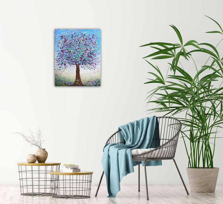 Original Abstract Expressionism Tree Painting by Amanda Dagg