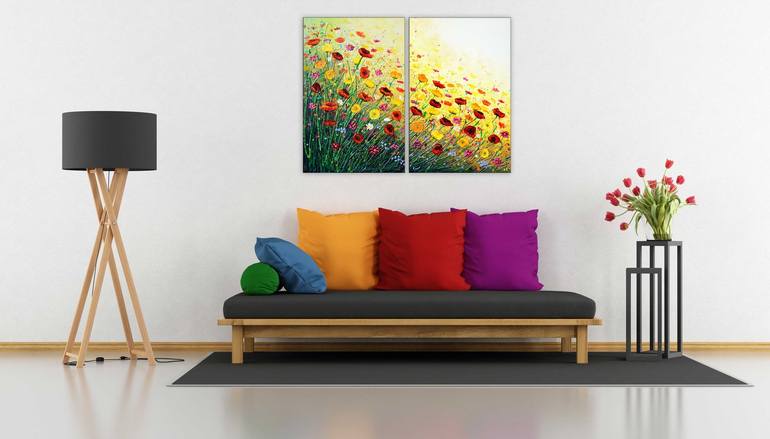 Original Abstract Expressionism Floral Painting by Amanda Dagg