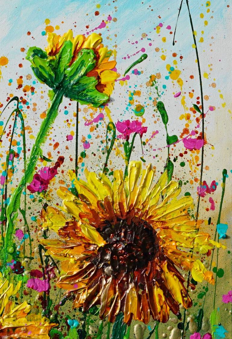 Original Expressionism Floral Painting by Amanda Dagg