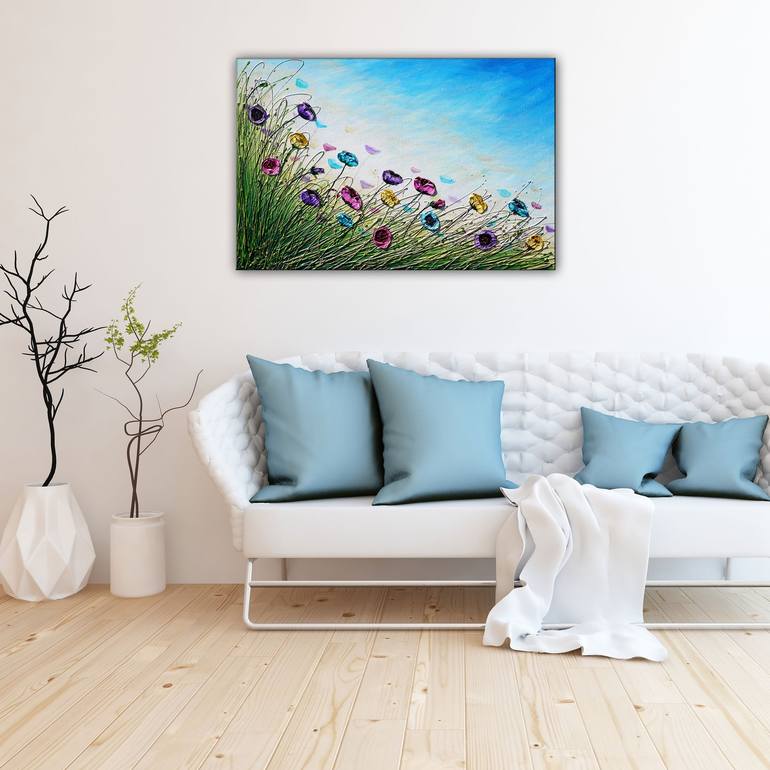 Original Expressionism Floral Painting by Amanda Dagg