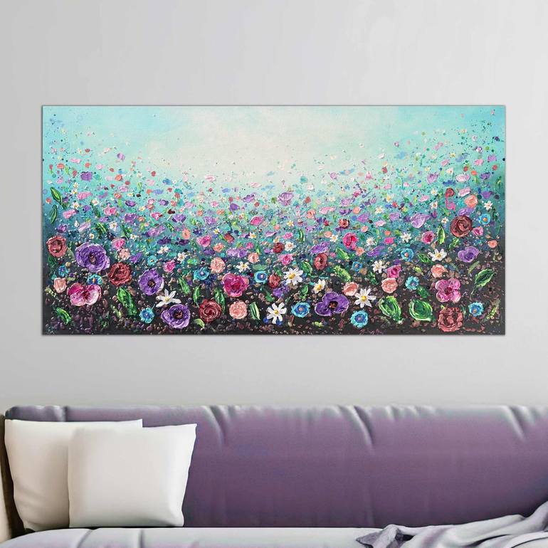 Original Expressionism Floral Painting by Amanda Dagg