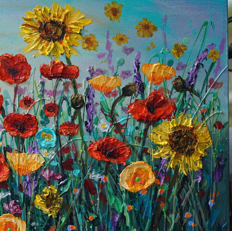 Original Expressionism Floral Painting by Amanda Dagg