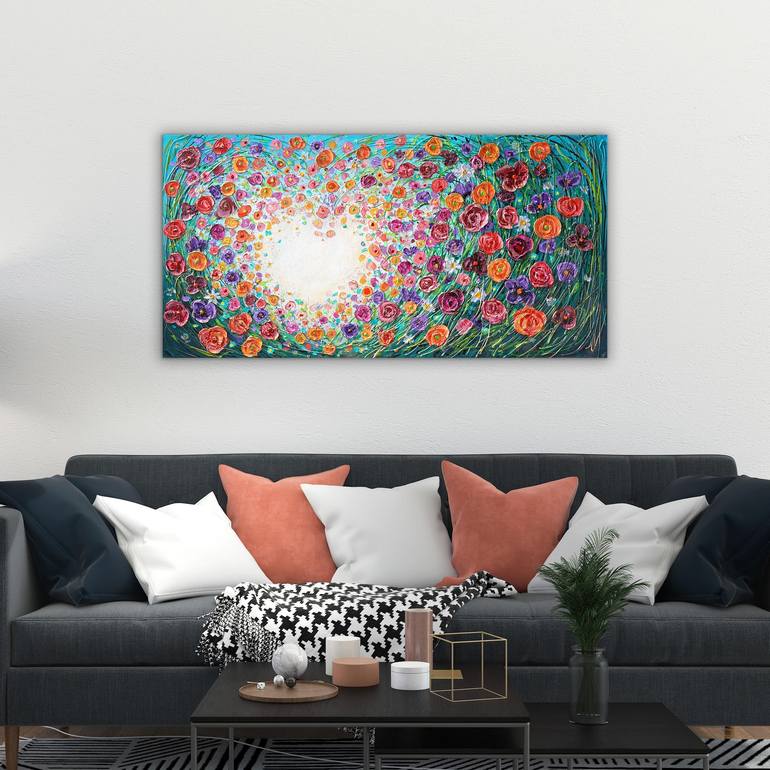 Original Abstract Expressionism Floral Painting by Amanda Dagg
