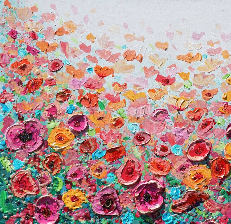 Original Impressionism Floral Painting by Amanda Dagg