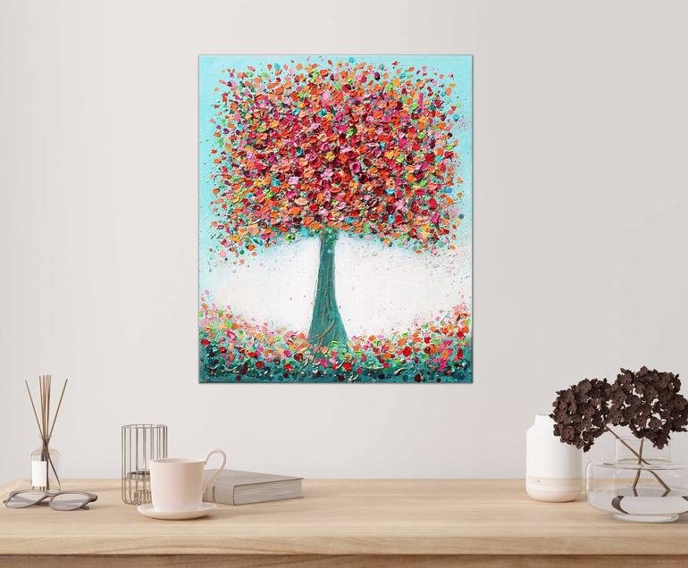 Original Expressionism Tree Painting by Amanda Dagg