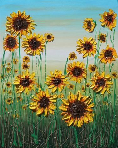 Saatchi Art Artist Amanda Dagg; Paintings, “Sunflower Meadow” #art