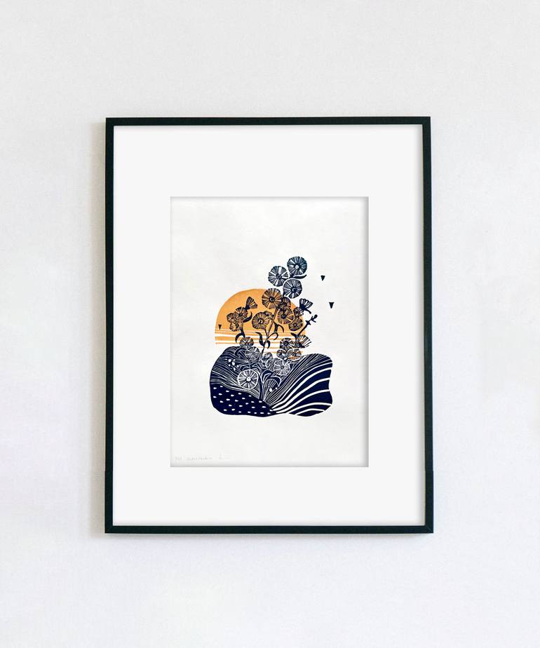 Original Contemporary Nature Printmaking by Smitha Piedilato