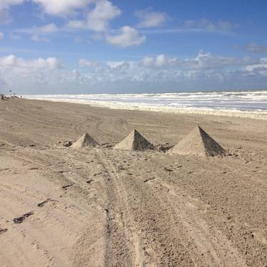 Saatchi Art Artist Pauline Thomas; Photography, “3 Pyramids in the Sand - Limited Edition 1 of 5” #art