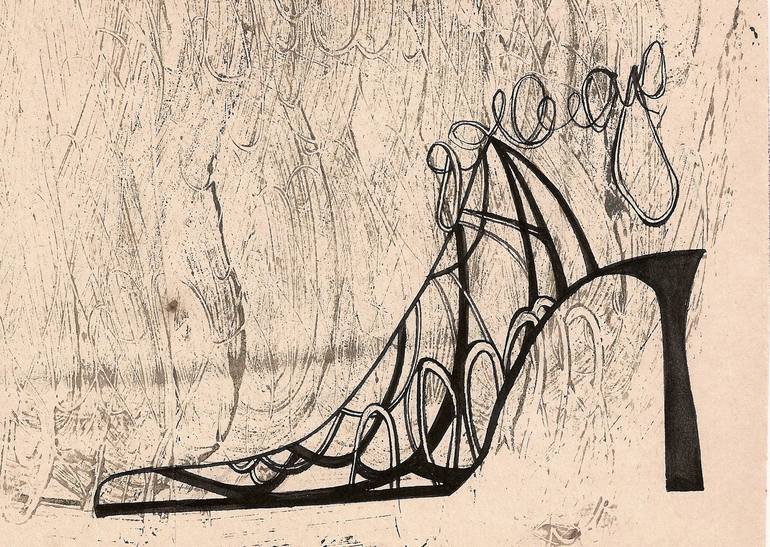 High Heel Shoes Painting by LARA SHARKI | Saatchi Art