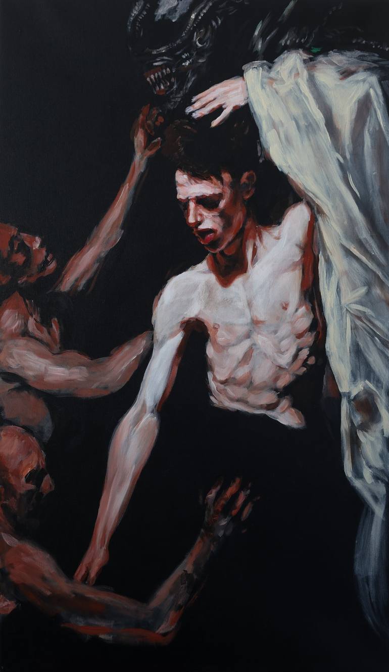 ライフ From the series In Amplexu Teneo (Holding in an embrace) Painting
