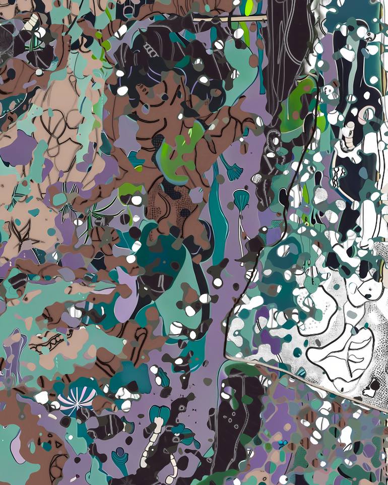 Original Abstract People Digital by Charles Graef