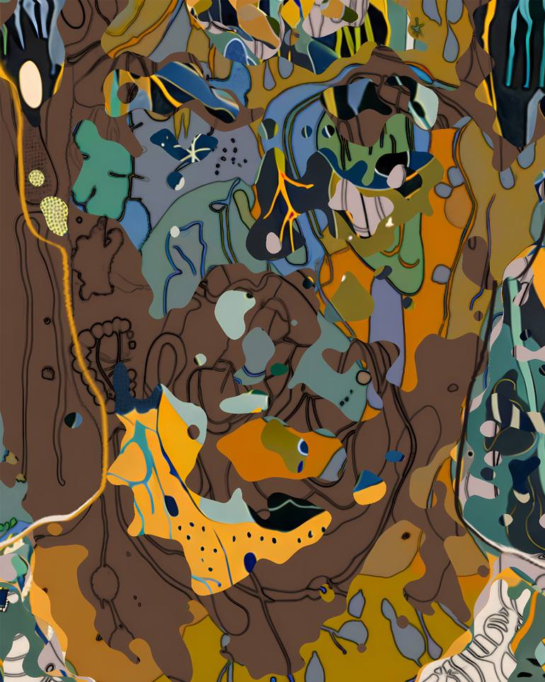 Original Abstract People Digital by Charles Graef