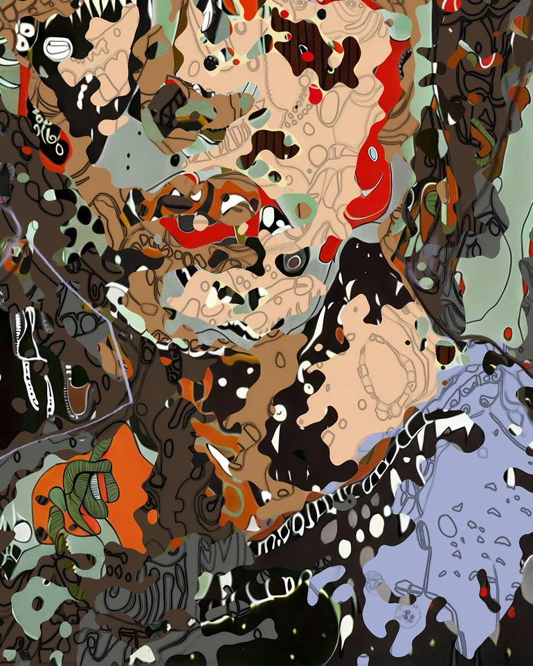 Original Abstract People Digital by Charles Graef