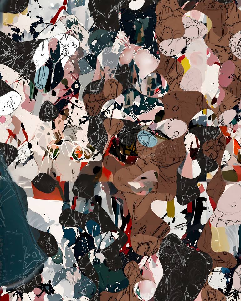 Original Abstract People Digital by Charles Graef